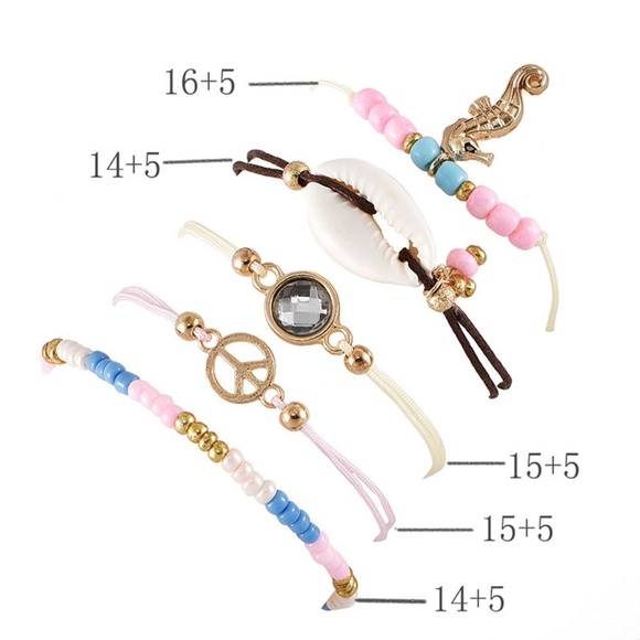 **LETITIA* 5-Pc Seahorse Fashion Bracelet Set - Picture 7 of 7